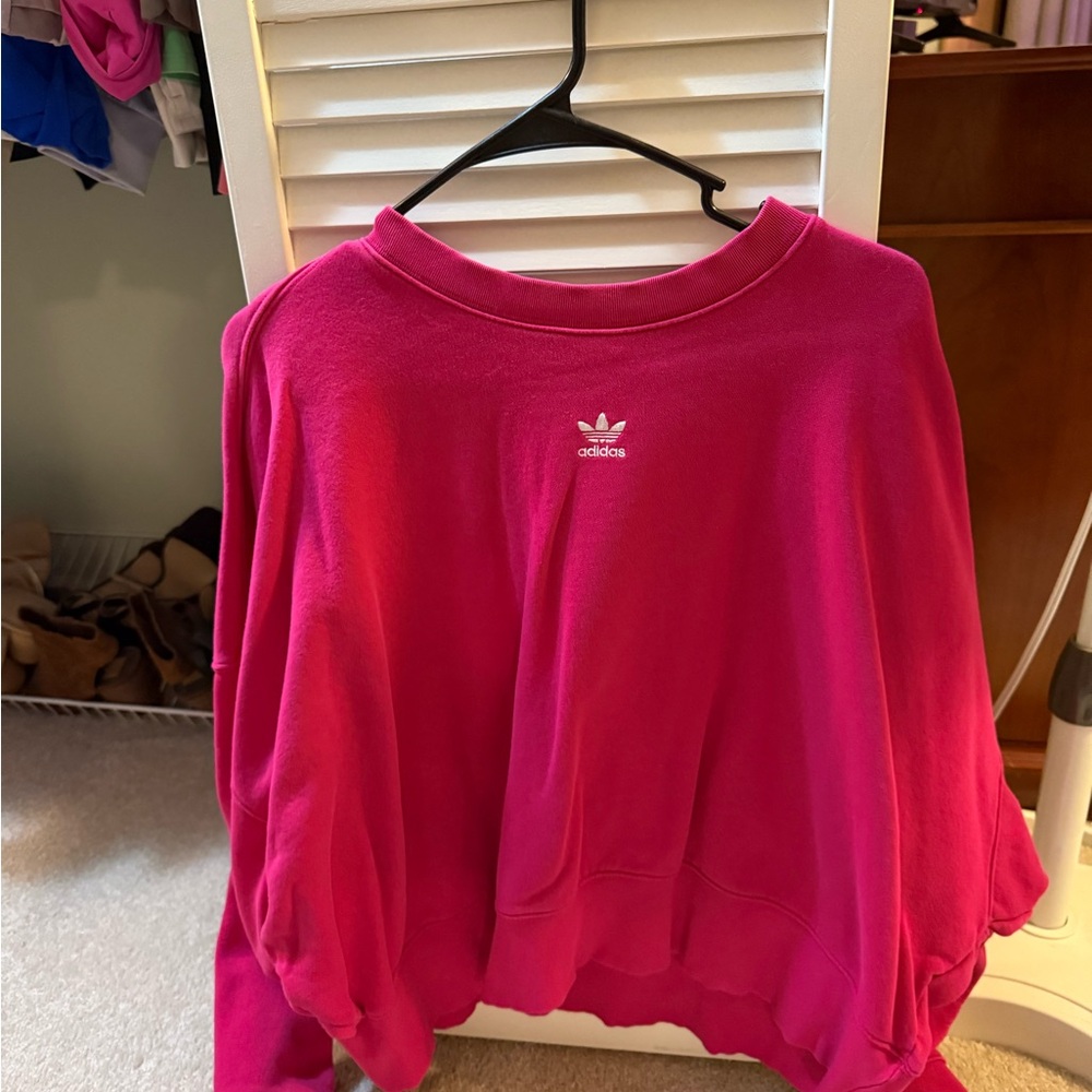 Adidas Vibrant Pink Crewneck Sweatshirt